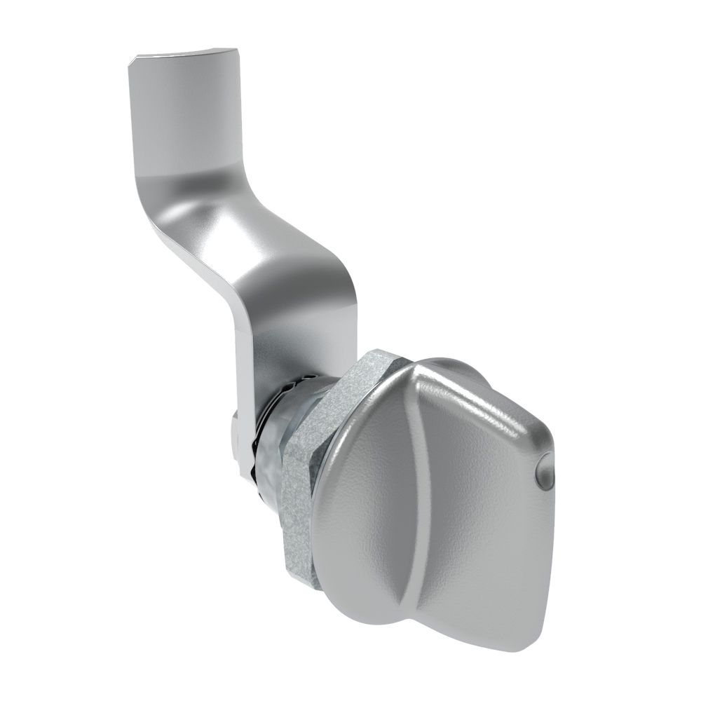Southco Quarter-Turn Cam Latch, Tall wing, 34mm (1.34 in) Grip, Not Sealed, Zinc Alloy, Chrome Plated, Bright