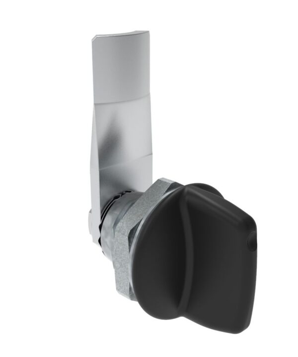 Southco Quarter-Turn Cam Latch, Tall wing, 14mm (.55 in) Grip, Not Sealed, Zinc Alloy, Powder Coat, Black