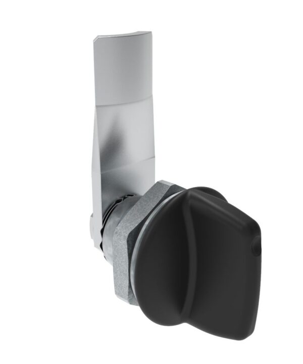 Southco Quarter-Turn Cam Latch, Tall wing, 14mm (.55 in) Grip, Sealed, Zinc Alloy, Powder Coat, Black