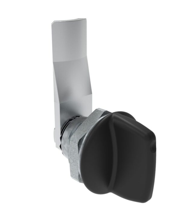 Southco Quarter-Turn Cam Latch, Tall wing, 16mm (.63 in) Grip, Not Sealed, Zinc Alloy, Powder Coat, Black