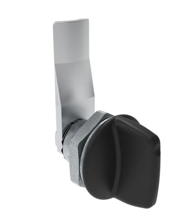 Southco Quarter-Turn Cam Latch, Tall wing, 16mm (.63 in) Grip, Sealed, Zinc Alloy, Powder Coat, Black