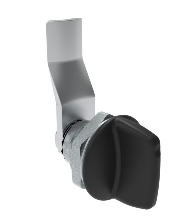 Southco Quarter-Turn Cam Latch, Tall wing, 20mm (.79 in) Grip, Not Sealed, Zinc Alloy, Powder Coat, Black