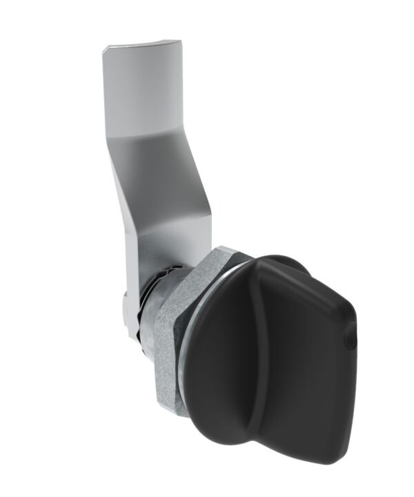 Southco Quarter-Turn Cam Latch, Tall wing, 20mm (.79 in) Grip, Sealed, Zinc Alloy, Powder Coat, Black
