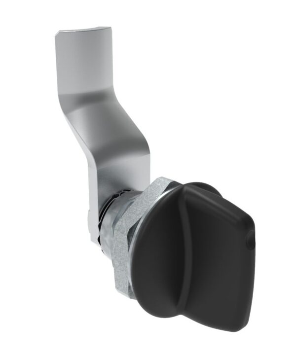 Southco Quarter-Turn Cam Latch, Tall wing, 26mm (1.02 in) Grip, Not Sealed, Zinc Alloy, Powder Coat, Black
