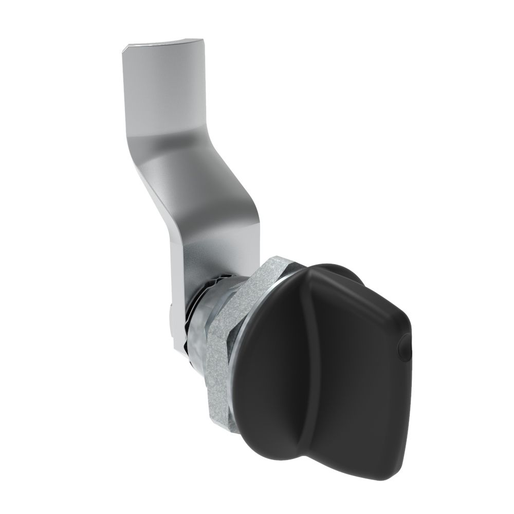 Southco Quarter-Turn Cam Latch, Tall wing, 26mm (1.02 in) Grip, Not Sealed, Zinc Alloy, Powder Coat, Black