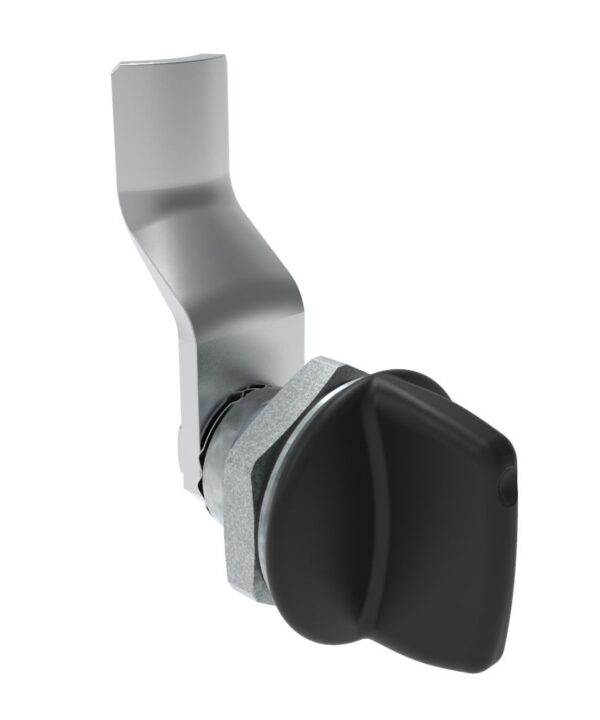 Southco Quarter-Turn Cam Latch, Tall wing, 26mm (1.02 in) Grip, Sealed, Zinc Alloy, Powder Coat, Black