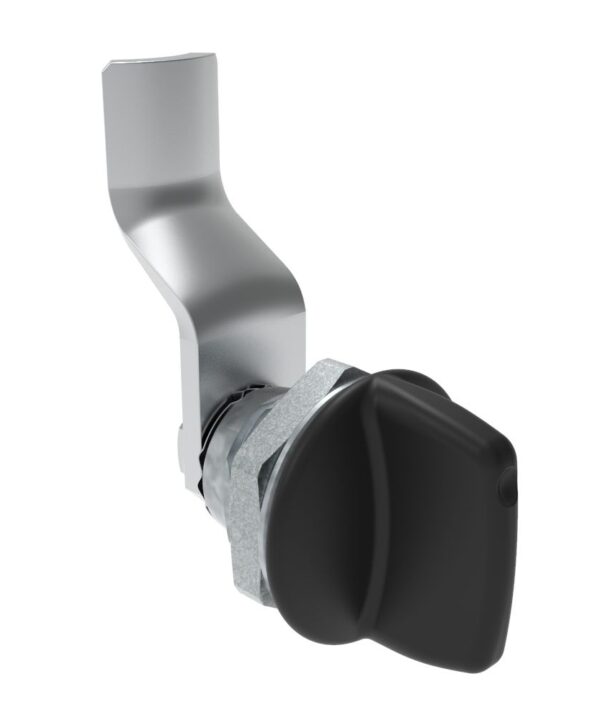 Southco Quarter-Turn Cam Latch, Tall wing, 28mm (1.10 in) Grip, Not Sealed, Zinc Alloy, Powder Coat, Black