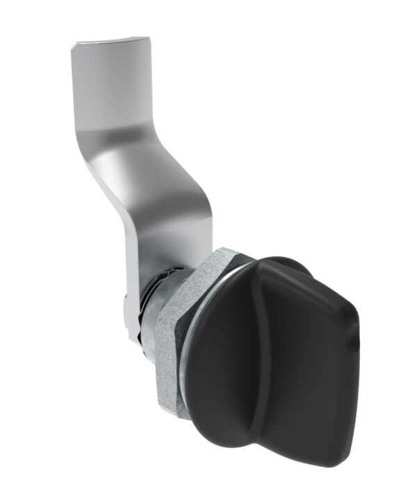 Southco Quarter-Turn Cam Latch, Tall wing, 28mm (1.10 in) Grip, Sealed, Zinc Alloy, Powder Coat, Black