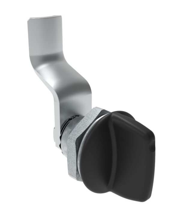 Southco Quarter-Turn Cam Latch, Tall wing, 30mm (1.18 in) Grip, Sealed, Zinc Alloy, Powder Coat, Black