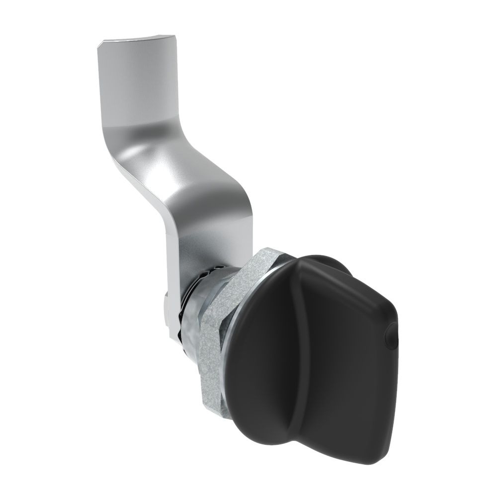 Southco Quarter-Turn Cam Latch, Tall wing, 32mm (1.25 in) Grip, Not Sealed, Zinc Alloy, Powder Coat, Black