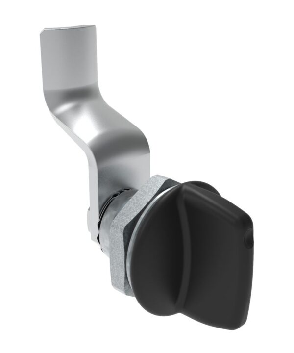 Southco Quarter-Turn Cam Latch, Tall wing, 32mm (1.25 in) Grip, Sealed, Zinc Alloy, Powder Coat, Black