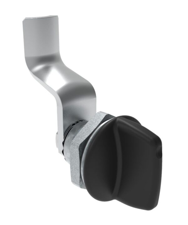 Southco Quarter-Turn Cam Latch, Tall wing, 34mm (1.34 in) Grip, Sealed, Zinc Alloy, Powder Coat, Black