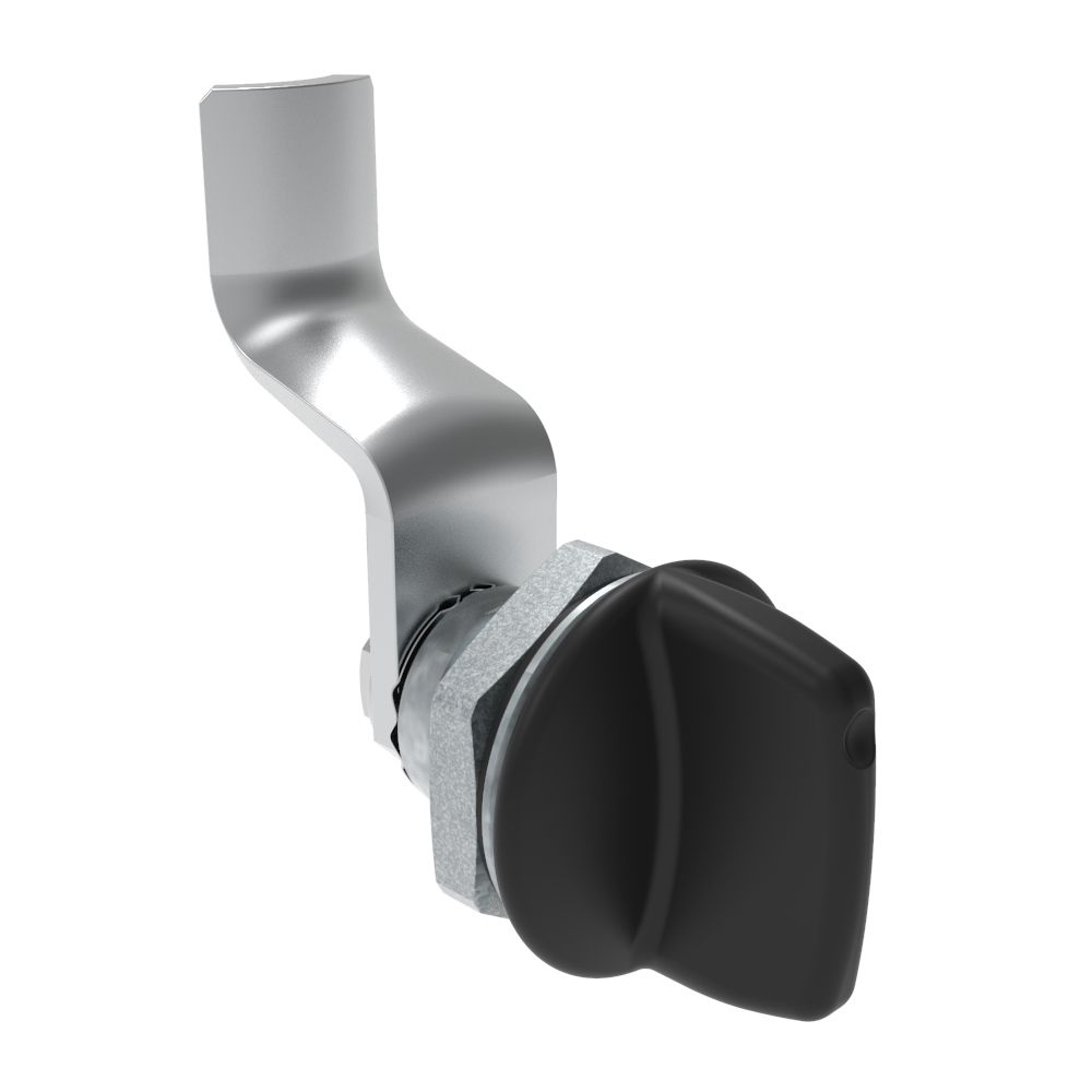 Southco Quarter-Turn Cam Latch, Tall wing, 34mm (1.34 in) Grip, Sealed, Zinc Alloy, Powder Coat, Black