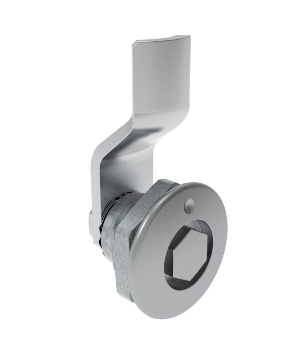 Southco Quarter-Turn Cam Latch, Bellcore 216, 2mm (.08 in) Grip, Not Sealed, Zinc Alloy, Chrome Plated, Bright