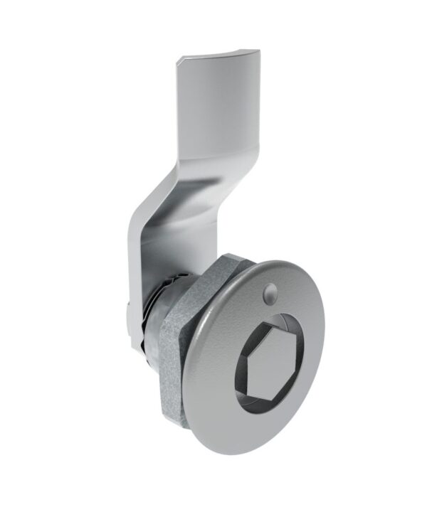 Southco Quarter-Turn Cam Latch, Bellcore 216, 4mm (.16 in) Grip, Sealed, Zinc Alloy, Chrome Plated, Bright