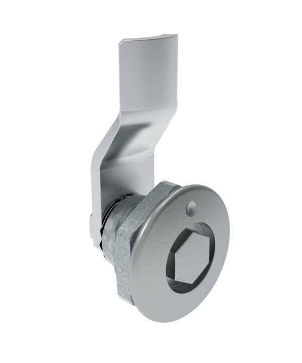 Southco Quarter-Turn Cam Latch, Bellcore 216, 6mm (.24 in) Grip, Not Sealed, Zinc Alloy, Chrome Plated, Bright