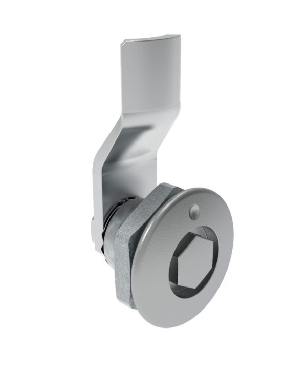 Southco Quarter-Turn Cam Latch, Bellcore 216, 6mm (.24 in) Grip, Sealed, Zinc Alloy, Chrome Plated, Bright