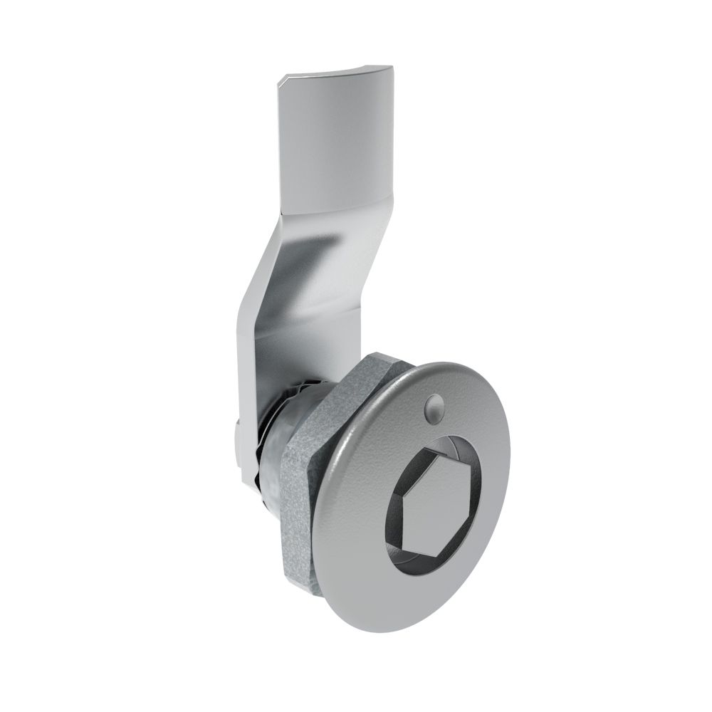 Southco Quarter-Turn Cam Latch, Bellcore 216, 8mm (.31 in) Grip, Sealed, Zinc Alloy, Chrome Plated, Bright