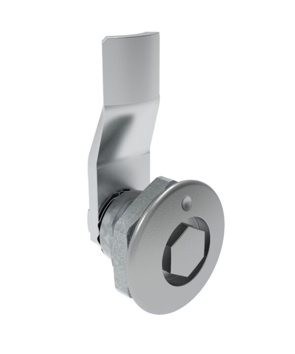 Southco Quarter-Turn Cam Latch, Bellcore 216, 10mm (.39 in) Grip, Not Sealed, Zinc Alloy, Chrome Plated, Bright