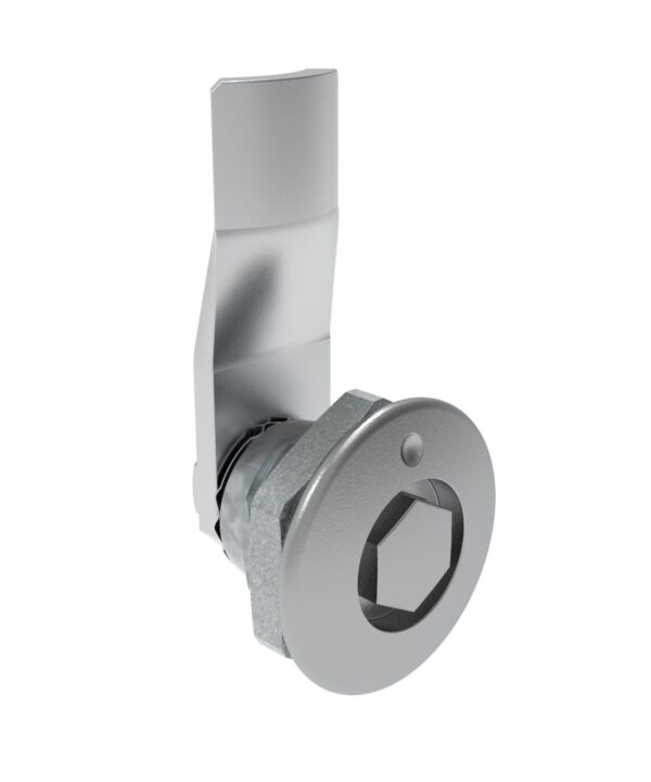 Southco Quarter-Turn Cam Latch, Bellcore 216, 12mm (.47 in) Grip, Not Sealed, Zinc Alloy, Chrome Plated, Bright