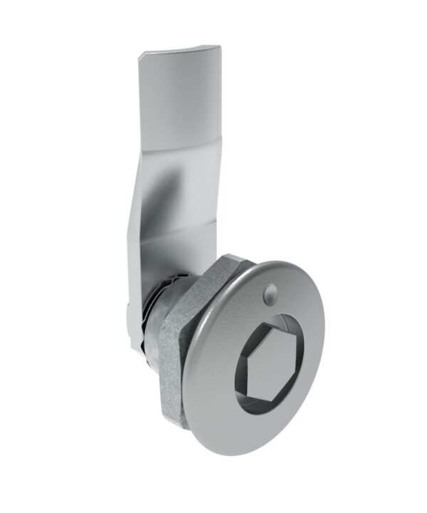 Southco Quarter-Turn Cam Latch, Bellcore 216, 12mm (.47 in) Grip, Sealed, Zinc Alloy, Chrome Plated, Bright