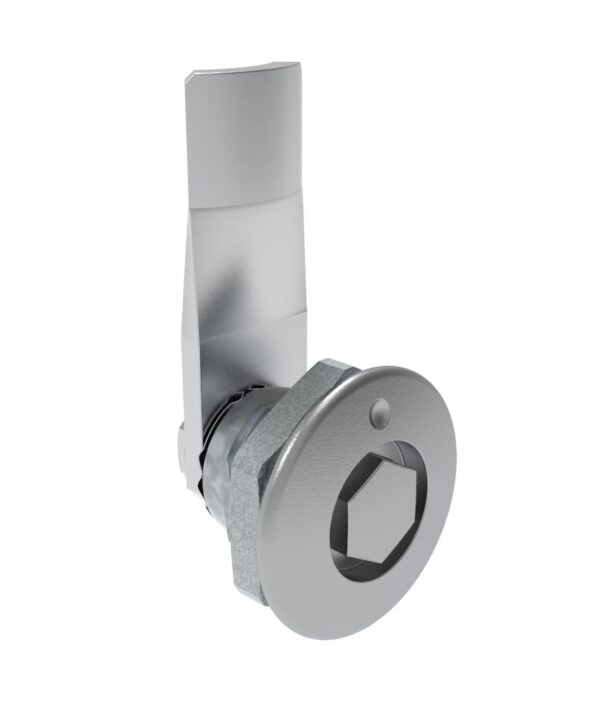 Southco Quarter-Turn Cam Latch, Bellcore 216, 14mm (.55 in) Grip, Not Sealed, Zinc Alloy, Chrome Plated, Bright