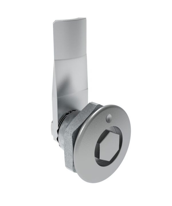 Southco Quarter-Turn Cam Latch, Bellcore 216, 14mm (.55 in) Grip, Sealed, Zinc Alloy, Chrome Plated, Bright
