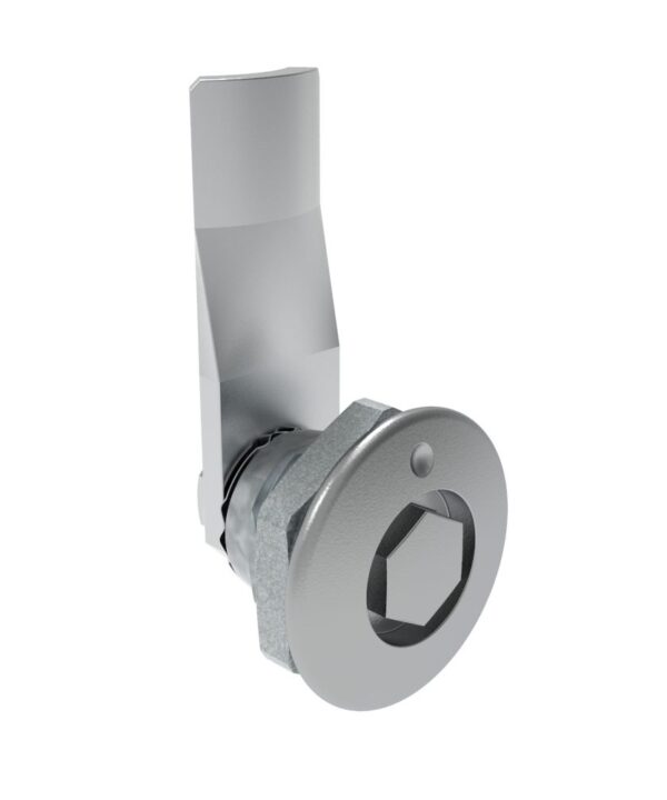 Southco Quarter-Turn Cam Latch, Bellcore 216, 16mm (.63 in) Grip, Not Sealed, Zinc Alloy, Chrome Plated, Bright