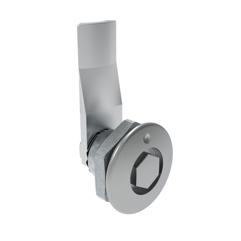 Southco Quarter-Turn Cam Latch, Bellcore 216, 16mm (.63 in) Grip, Sealed, Zinc Alloy, Chrome Plated, Bright