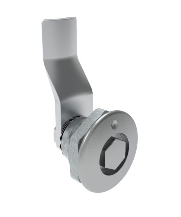 Southco Quarter-Turn Cam Latch, Bellcore 216, 22mm (.87 in) Grip, Not Sealed, Zinc Alloy, Chrome Plated, Bright