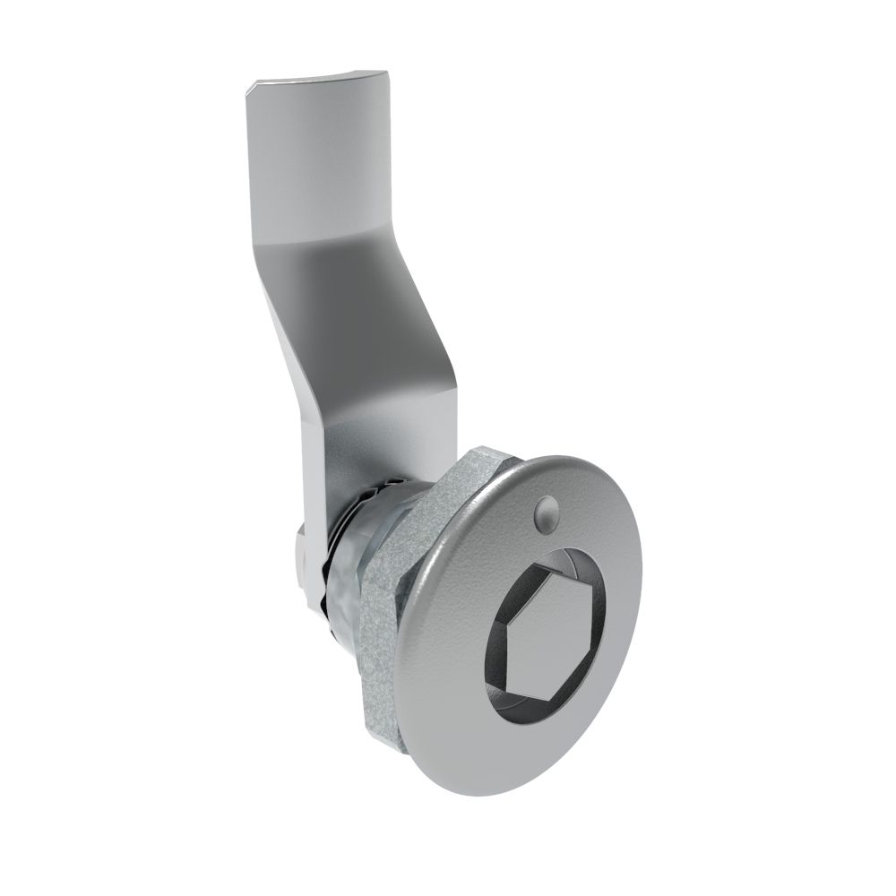 Southco Quarter-Turn Cam Latch, Bellcore 216, 22mm (.87 in) Grip, Not Sealed, Zinc Alloy, Chrome Plated, Bright