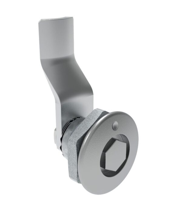 Southco Quarter-Turn Cam Latch, Bellcore 216, 24mm (.94 in) Grip, Sealed, Zinc Alloy, Chrome Plated, Bright