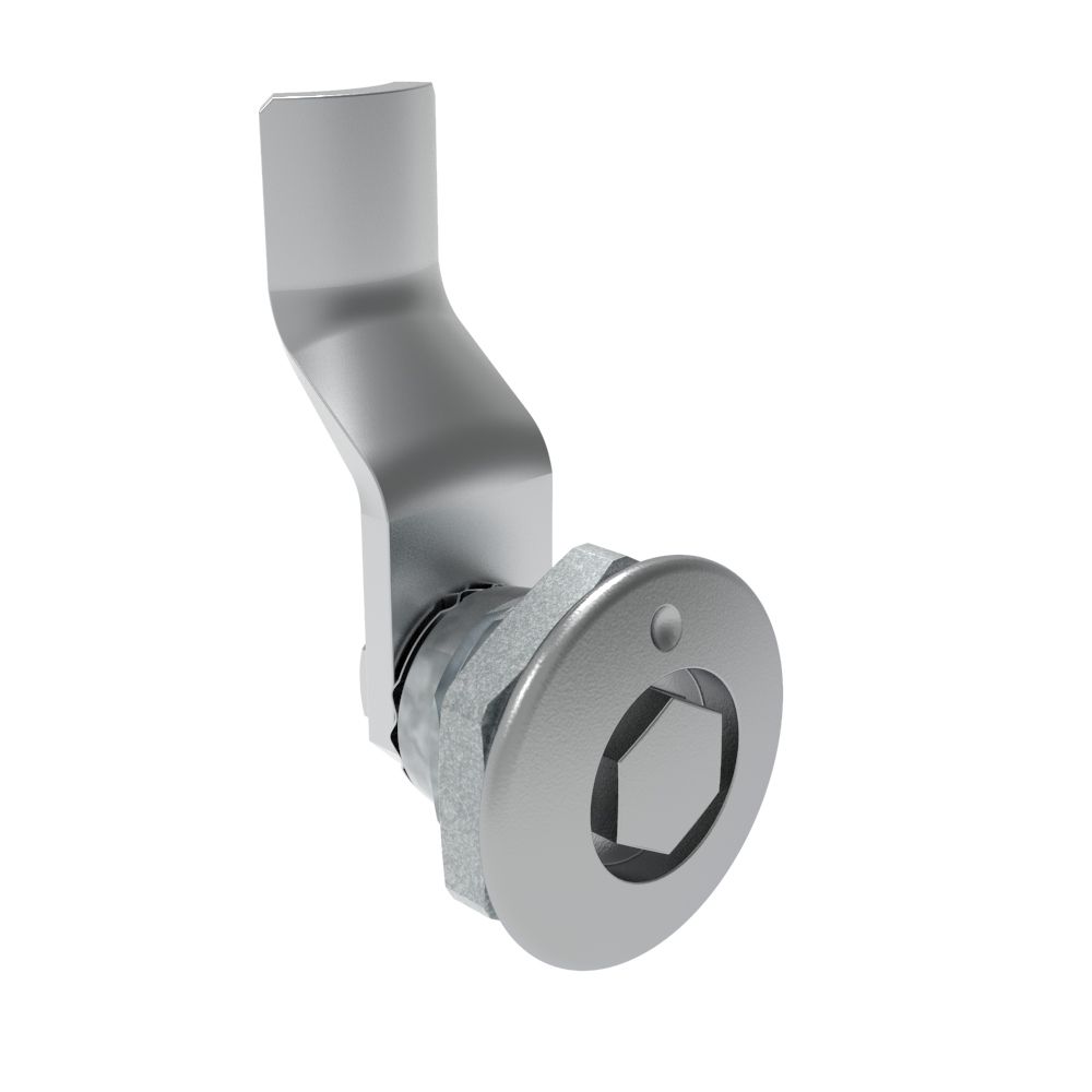 Southco Quarter-Turn Cam Latch, Bellcore 216, 26mm (1.02 in) Grip, Not Sealed, Zinc Alloy, Chrome Plated, Bright