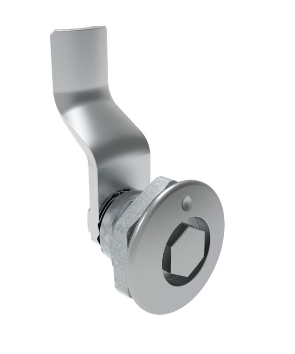 Southco Quarter-Turn Cam Latch, Bellcore 216, 28mm (1.10 in) Grip, Not Sealed, Zinc Alloy, Chrome Plated, Bright