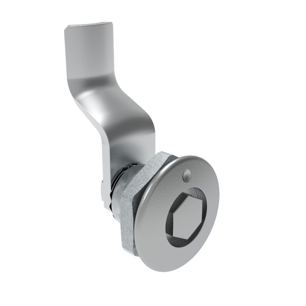 Southco Quarter-Turn Cam Latch, Bellcore 216, 30mm (1.18 in) Grip, Sealed, Zinc Alloy, Chrome Plated, Bright
