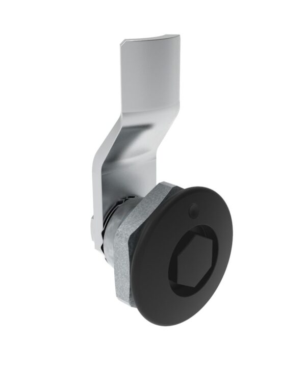 Southco Quarter-Turn Cam Latch, Bellcore 216, 6mm (.24 in) Grip, Sealed, Zinc Alloy, Powder Coat, Black