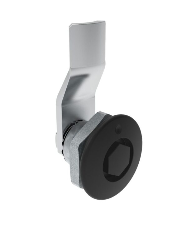 Southco Quarter-Turn Cam Latch, Bellcore 216, 8mm (.31 in) Grip, Sealed, Zinc Alloy, Powder Coat, Black