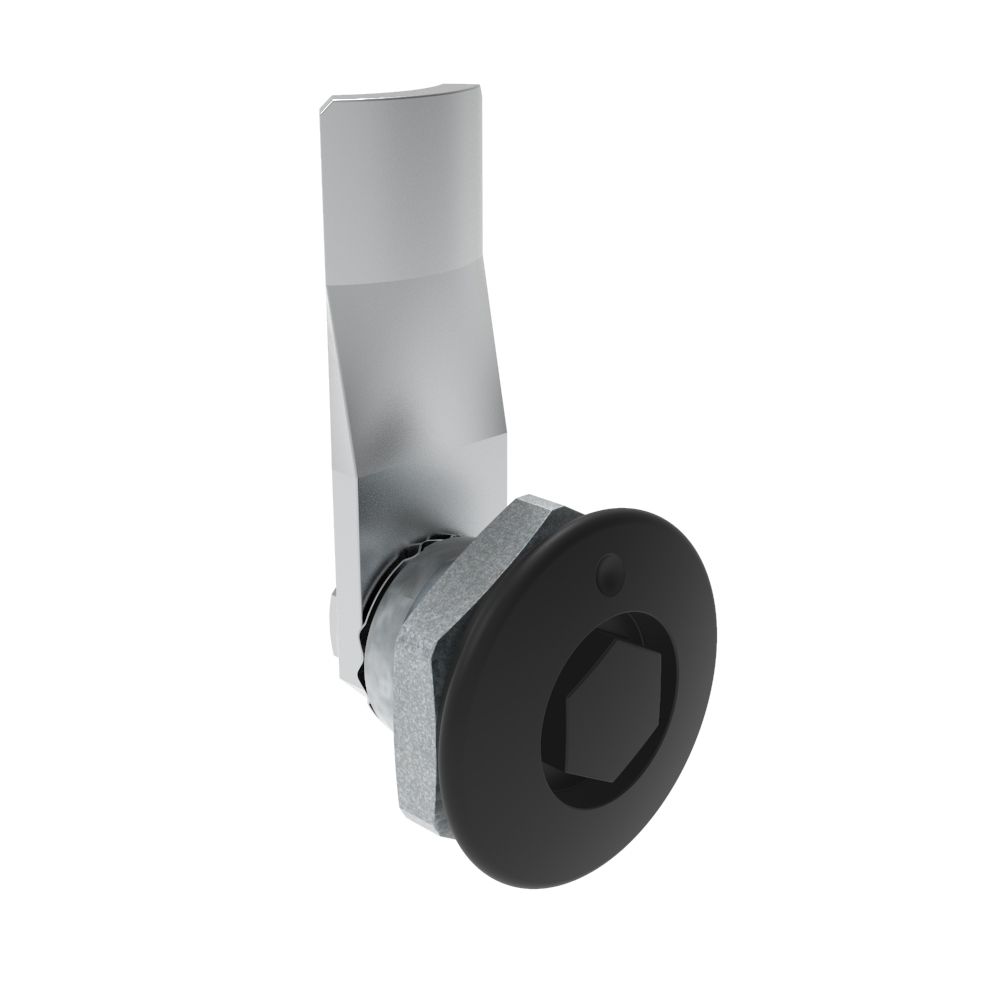 Southco Quarter-Turn Cam Latch, Bellcore 216, 16mm (.63 in) Grip, Sealed, Zinc Alloy, Powder Coat, Black