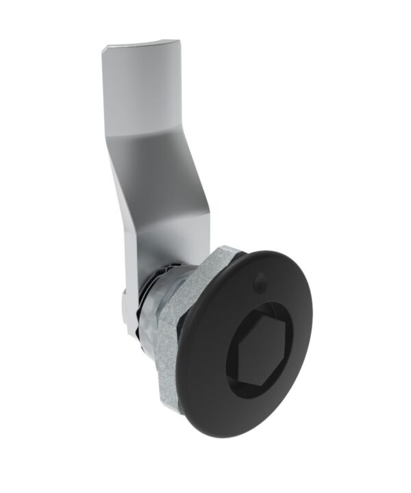 Southco Quarter-Turn Cam Latch, Bellcore 216, 20mm (.79 in) Grip, Not Sealed, Zinc Alloy, Powder Coat, Black