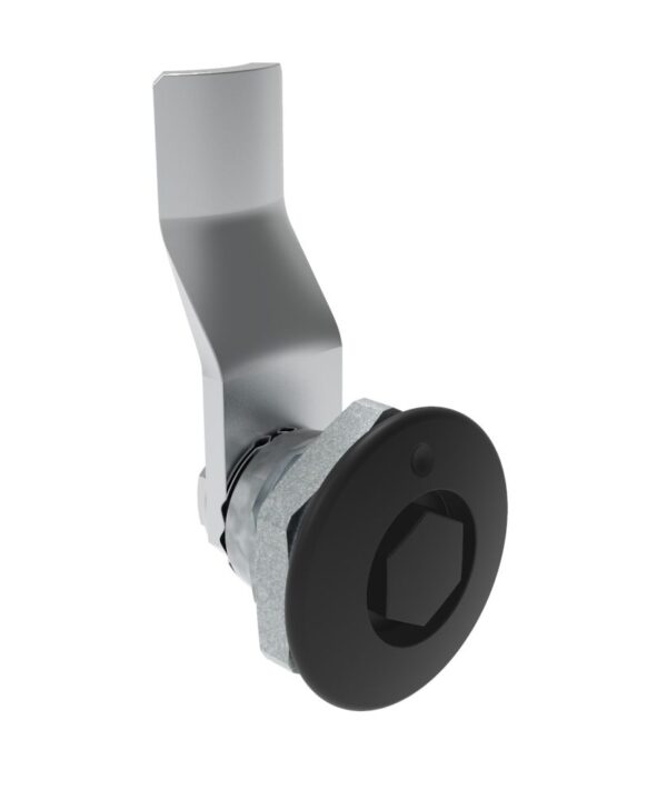 Southco Quarter-Turn Cam Latch, Bellcore 216, 22mm (.87 in) Grip, Not Sealed, Zinc Alloy, Powder Coat, Black