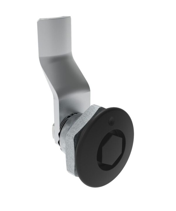 Southco Quarter-Turn Cam Latch, Bellcore 216, 24mm (.94 in) Grip, Sealed, Zinc Alloy, Powder Coat, Black