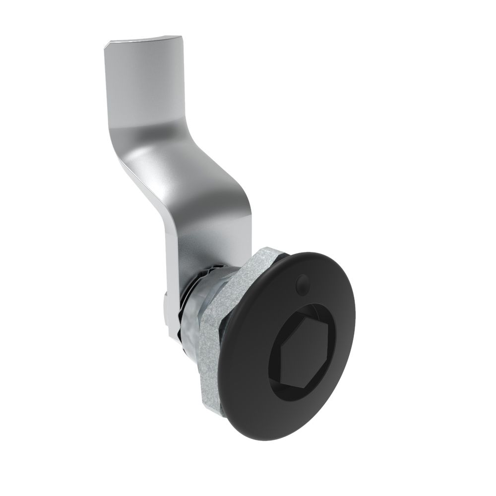 Southco Quarter-Turn Cam Latch, Bellcore 216, 30mm (1.18 in) Grip, Not Sealed, Zinc Alloy, Powder Coat, Black