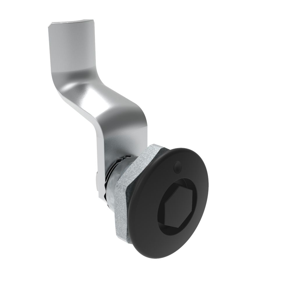 Southco Quarter-Turn Cam Latch, Bellcore 216, 36mm (1.42 in) Grip, Sealed, Zinc Alloy, Powder Coat, Black