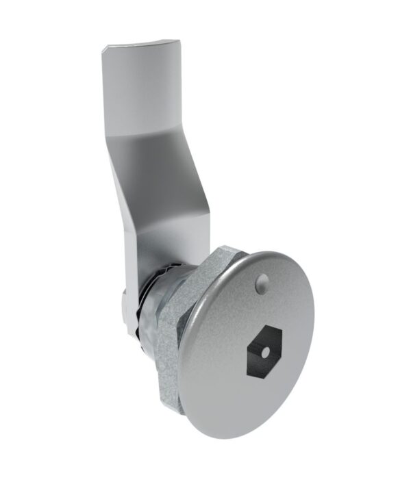 Southco Quarter-Turn Cam Latch, Bellcore Electronics, 20mm (.79 in) Grip, Not Sealed, Zinc Alloy, Chrome Plated, Bright