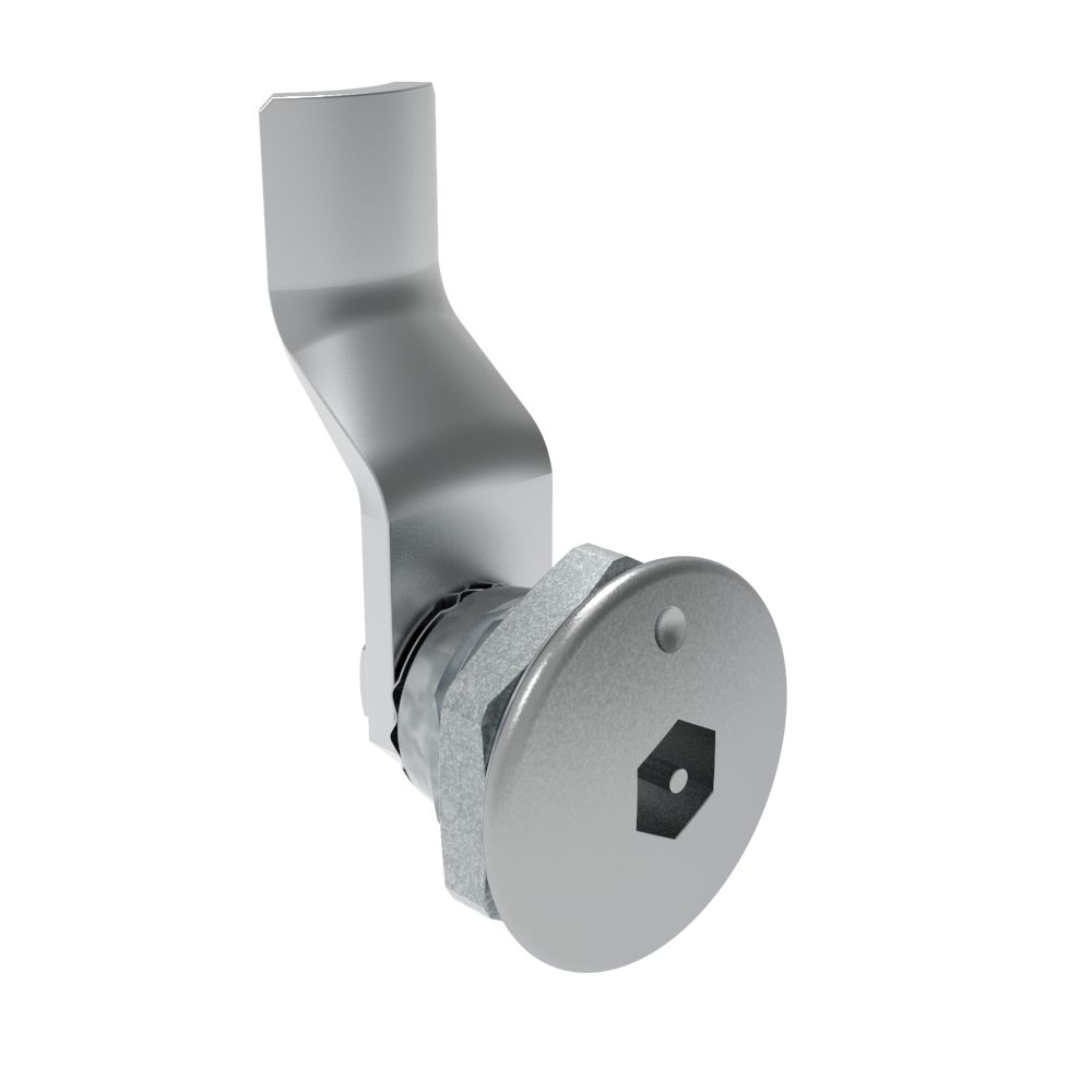 Southco Quarter-Turn Cam Latch, Bellcore Electronics, 26mm (1.02 in) Grip, Not Sealed, Zinc Alloy, Chrome Plated, Bright