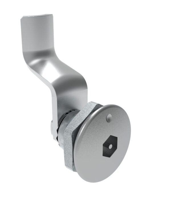 Southco Quarter-Turn Cam Latch, Bellcore Electronics, 34mm (1.34 in) Grip, Sealed, Zinc Alloy, Chrome Plated, Bright