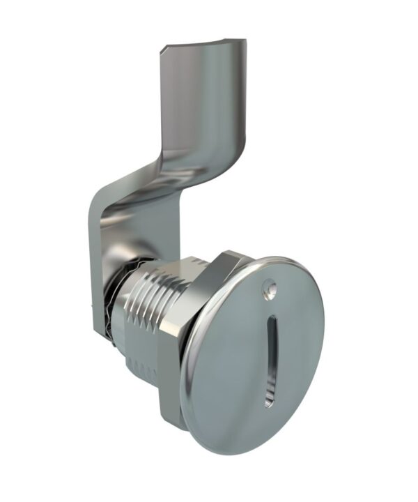 Southco Quarter-Turn Cam Latch, Slotted Recess, 6mm (.24 in) Grip, Not Sealed, Zinc Alloy, Chrome Plated, Bright