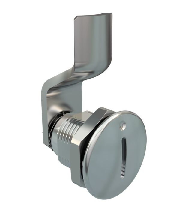 Southco Quarter-Turn Cam Latch, Slotted Recess, 6mm (.24 in) Grip, Sealed, Zinc Alloy, Chrome Plated, Bright