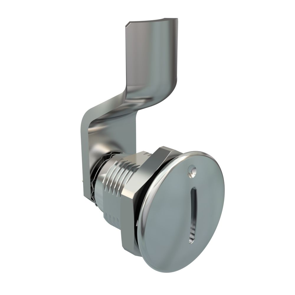Southco Quarter-Turn Cam Latch, Slotted Recess, 6mm (.24 in) Grip, Sealed, Zinc Alloy, Chrome Plated, Bright