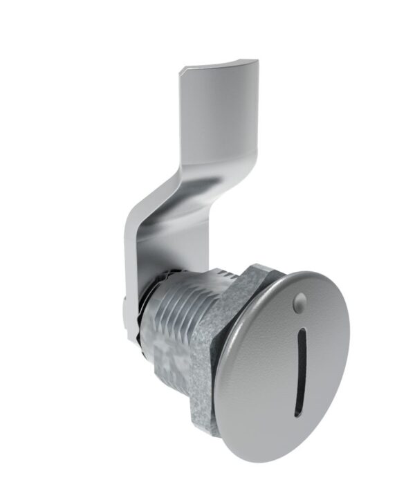 Southco Quarter-Turn Cam Latch, Slotted Recess, 10mm (.39 in) Grip, Sealed, Zinc Alloy, Chrome Plated, Bright